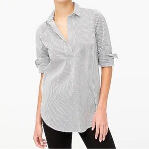 J.Crew High-low popover tunic top sz M Gray